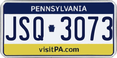 PA license plate JSQ3073
