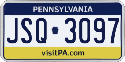 PA license plate JSQ3097