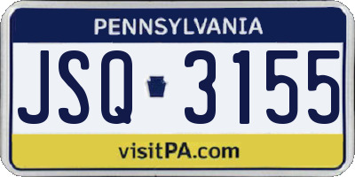 PA license plate JSQ3155