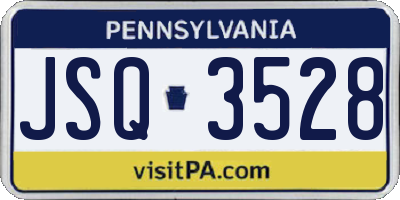 PA license plate JSQ3528