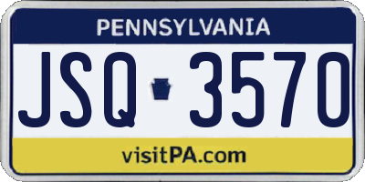 PA license plate JSQ3570
