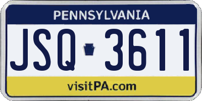 PA license plate JSQ3611