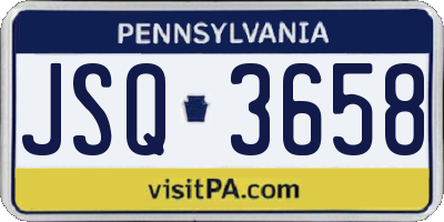 PA license plate JSQ3658