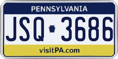 PA license plate JSQ3686