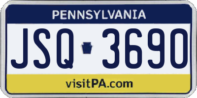 PA license plate JSQ3690
