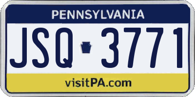 PA license plate JSQ3771