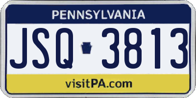 PA license plate JSQ3813