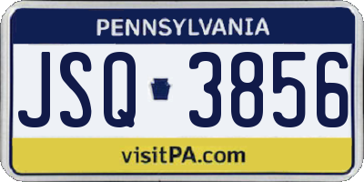 PA license plate JSQ3856