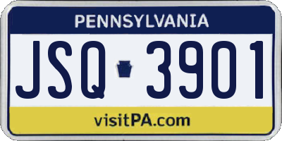 PA license plate JSQ3901