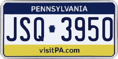 PA license plate JSQ3950