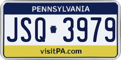 PA license plate JSQ3979