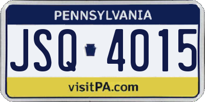 PA license plate JSQ4015