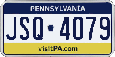 PA license plate JSQ4079