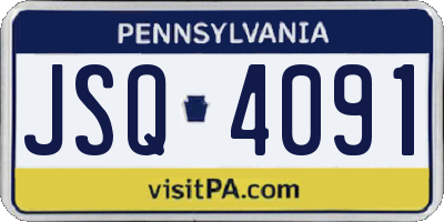 PA license plate JSQ4091