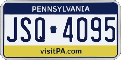 PA license plate JSQ4095