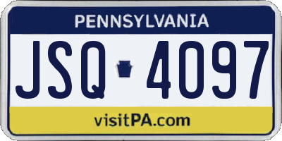 PA license plate JSQ4097