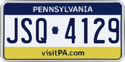 PA license plate JSQ4129