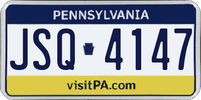 PA license plate JSQ4147