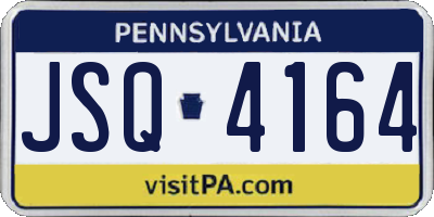 PA license plate JSQ4164