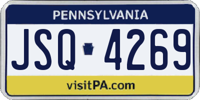 PA license plate JSQ4269