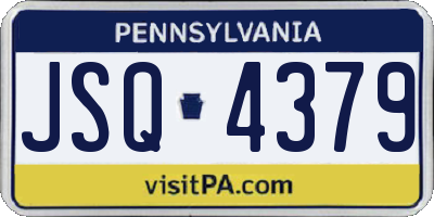 PA license plate JSQ4379