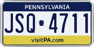 PA license plate JSQ4711