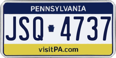 PA license plate JSQ4737