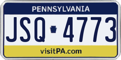 PA license plate JSQ4773