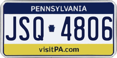 PA license plate JSQ4806