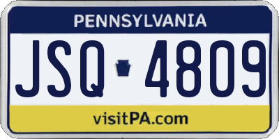 PA license plate JSQ4809