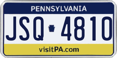 PA license plate JSQ4810