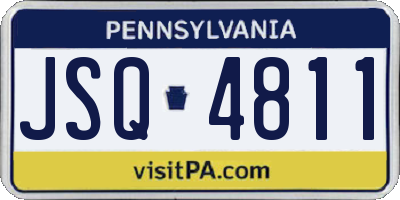 PA license plate JSQ4811