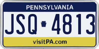 PA license plate JSQ4813