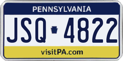PA license plate JSQ4822