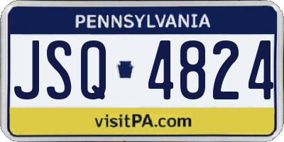 PA license plate JSQ4824
