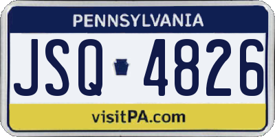 PA license plate JSQ4826