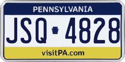 PA license plate JSQ4828