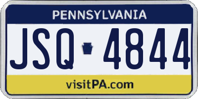 PA license plate JSQ4844