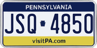PA license plate JSQ4850
