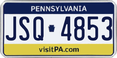 PA license plate JSQ4853