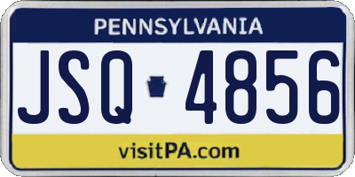 PA license plate JSQ4856