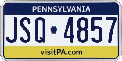 PA license plate JSQ4857