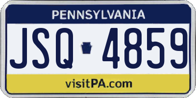 PA license plate JSQ4859