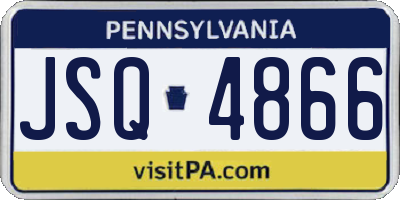 PA license plate JSQ4866