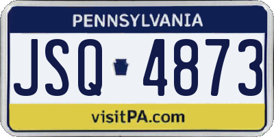 PA license plate JSQ4873