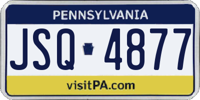 PA license plate JSQ4877