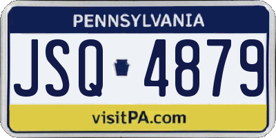 PA license plate JSQ4879