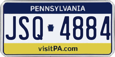 PA license plate JSQ4884