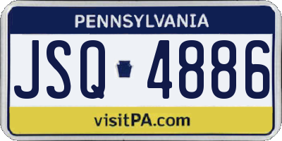 PA license plate JSQ4886
