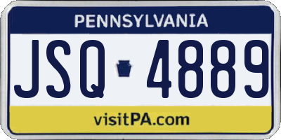 PA license plate JSQ4889